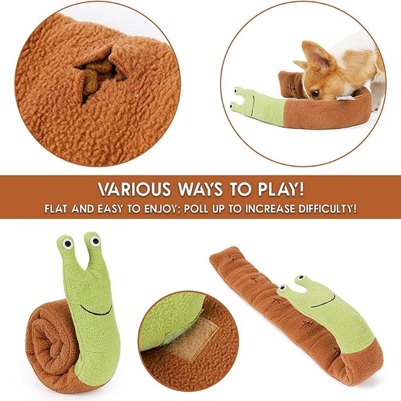 Gousy Dog Snail Snuffle Puzzle Plush Toys Gousy