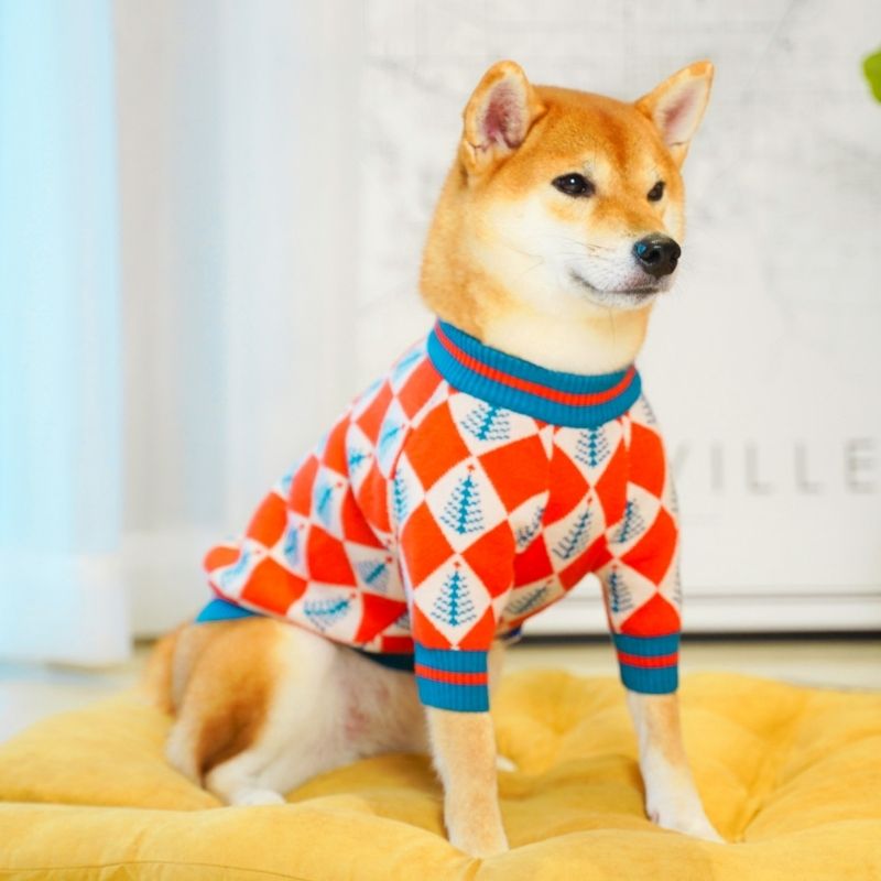 Gousy Christmas Tree Rhombus Sweater Gousy