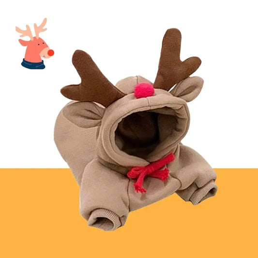 Gousy Animal Outfit Small Pet Elk Hoodie Sweater Gousy