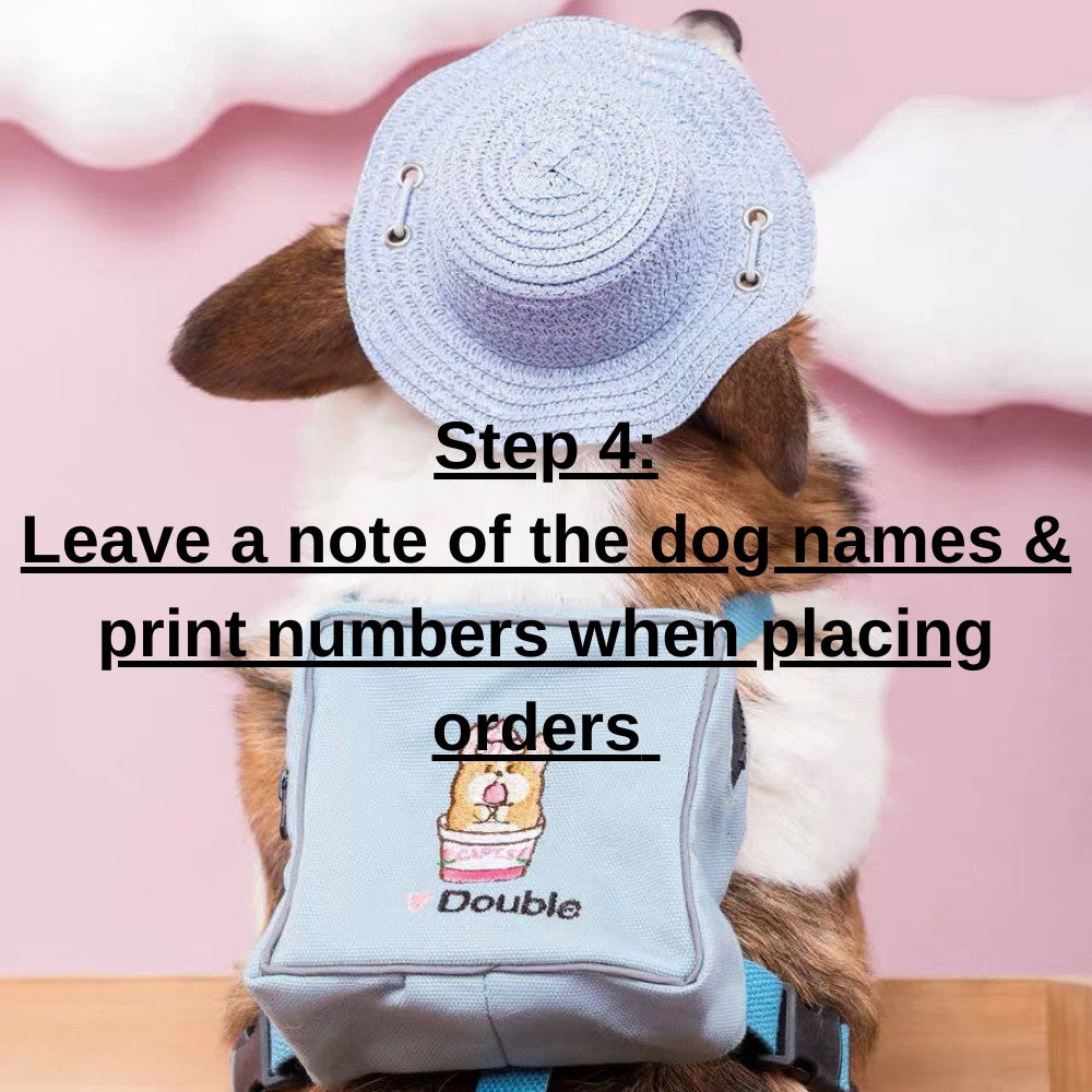 Gousy Customized Pet Embroidery Backpack & Chest Collar Gousy