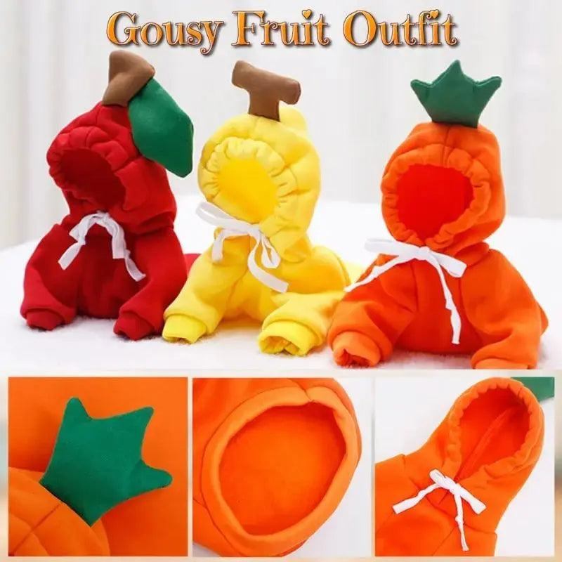 Gousy Fruit Outfit Small Pet Banana Hoodie Sweater Gousy