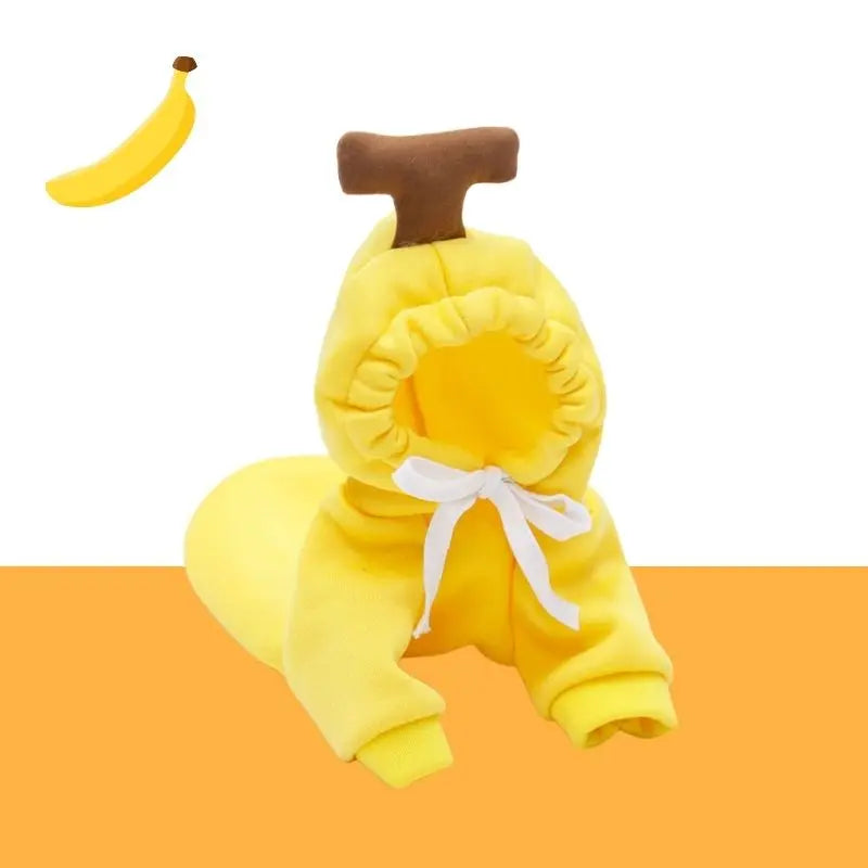 Gousy Fruit Outfit Small Pet Banana Hoodie Sweater Gousy