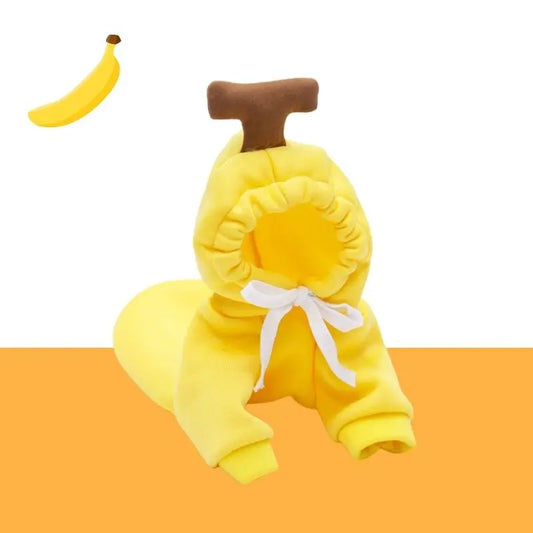 Gousy Fruit Outfit Small Pet Banana Hoodie Sweater Gousy