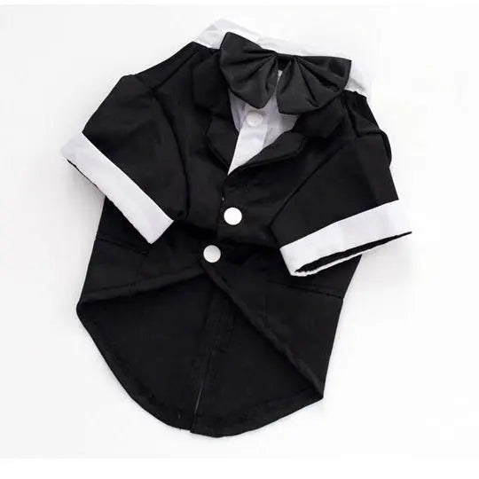Gousy Pet Shirt Wedding Bow Tie Suit Gousy