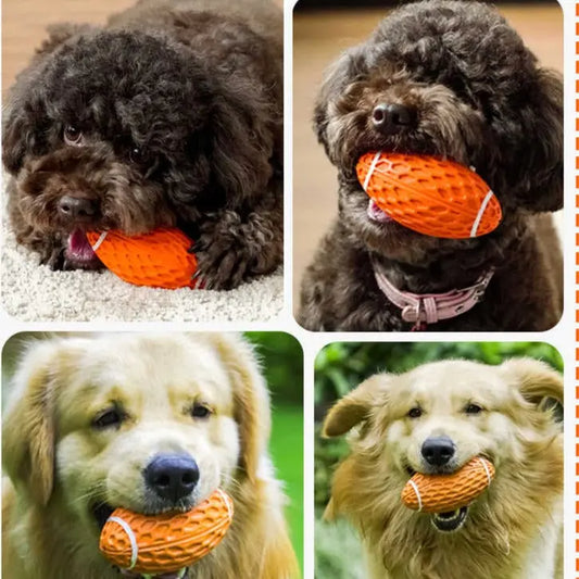 Gousy Star Player Chewy Squeaky Rugby Toy Gousy