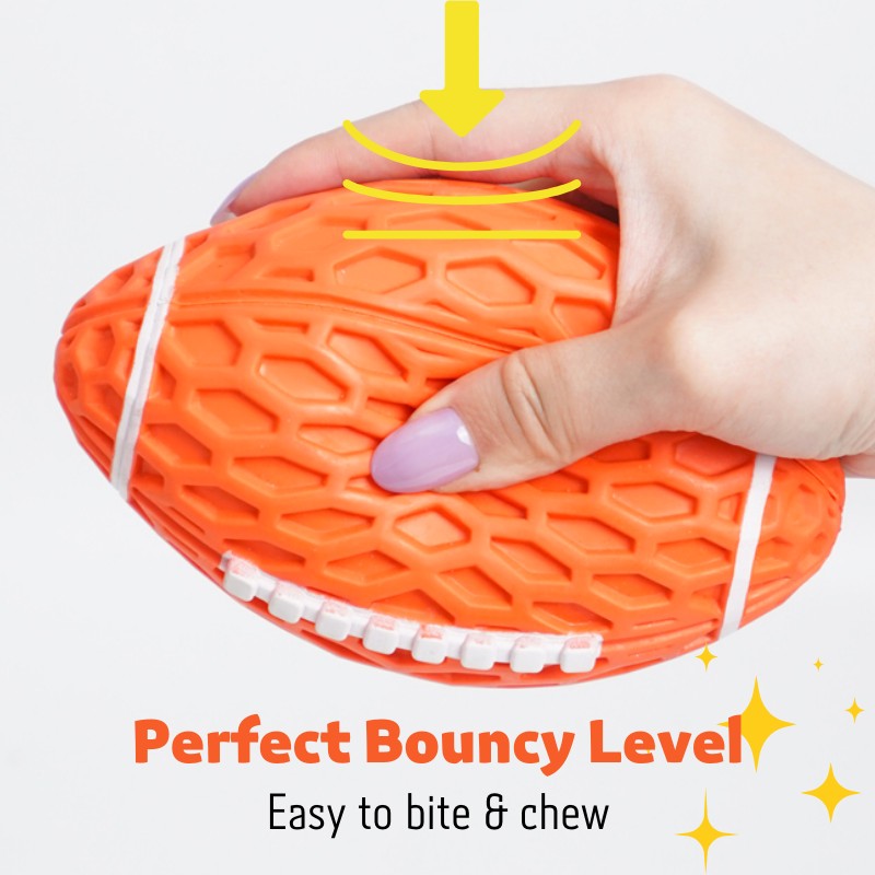 Gousy Star Player Chewy Squeaky Rugby Toy Gousy