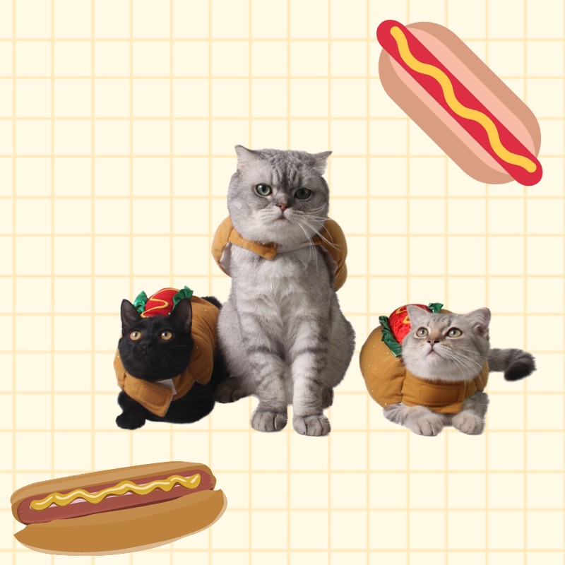 Gousy All Size Pet Cosplay Hotdog Costume Gousy