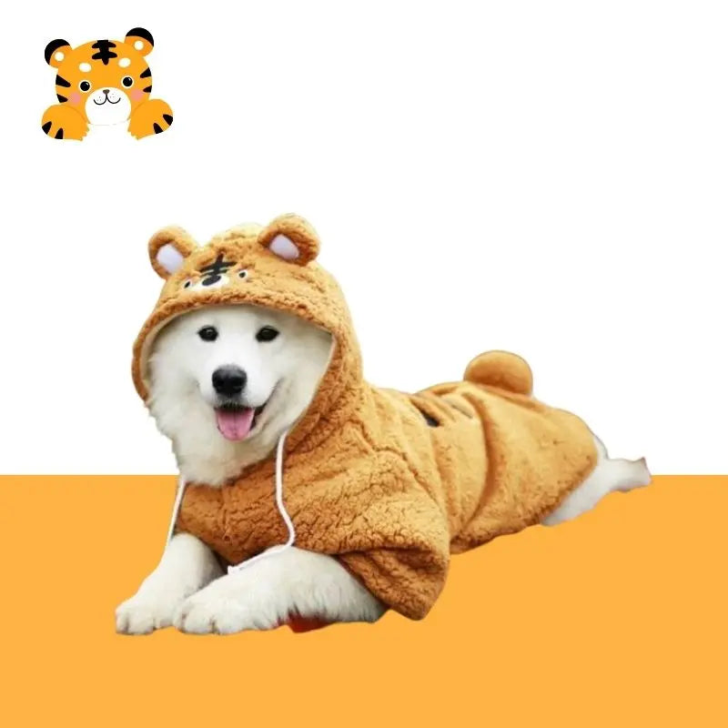Gousy Animal Outfit Large Pet Tiger Hoodie Sweater Gousy