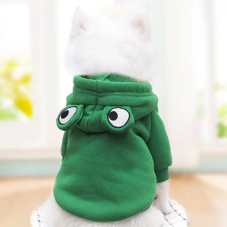 Gousy Animal Outfit Small Pet Frog Hoodie Sweater Gousy