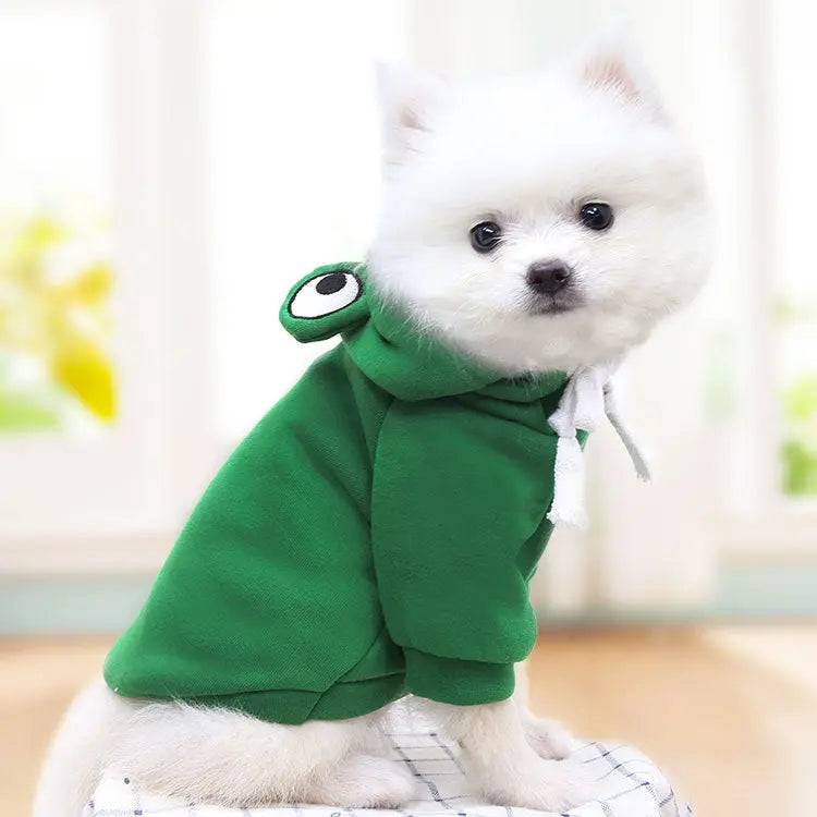 Gousy Animal Outfit Small Pet Frog Hoodie Sweater Gousy