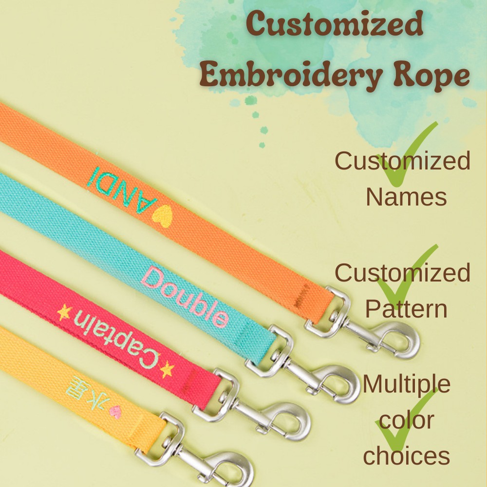 Gousy Customized Products Embroidery Leash Gousy