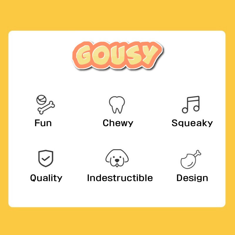 Gousy Squeaky Chewy Fried Chicken Plush Toy Gousy