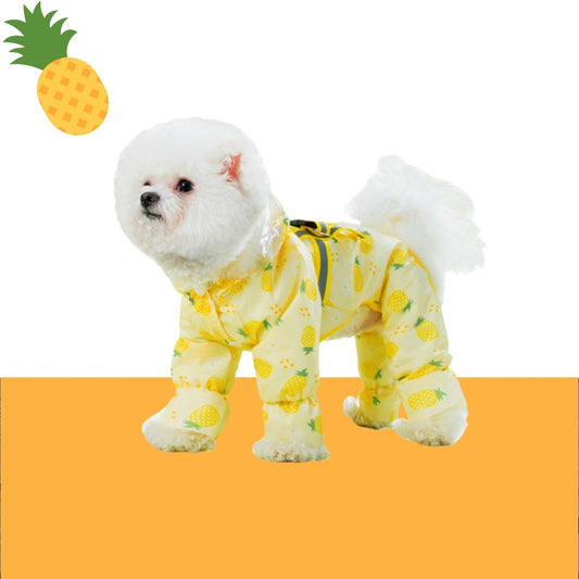 Gousy Tropical Punch Pineapple Reflective Raincoat Gousy